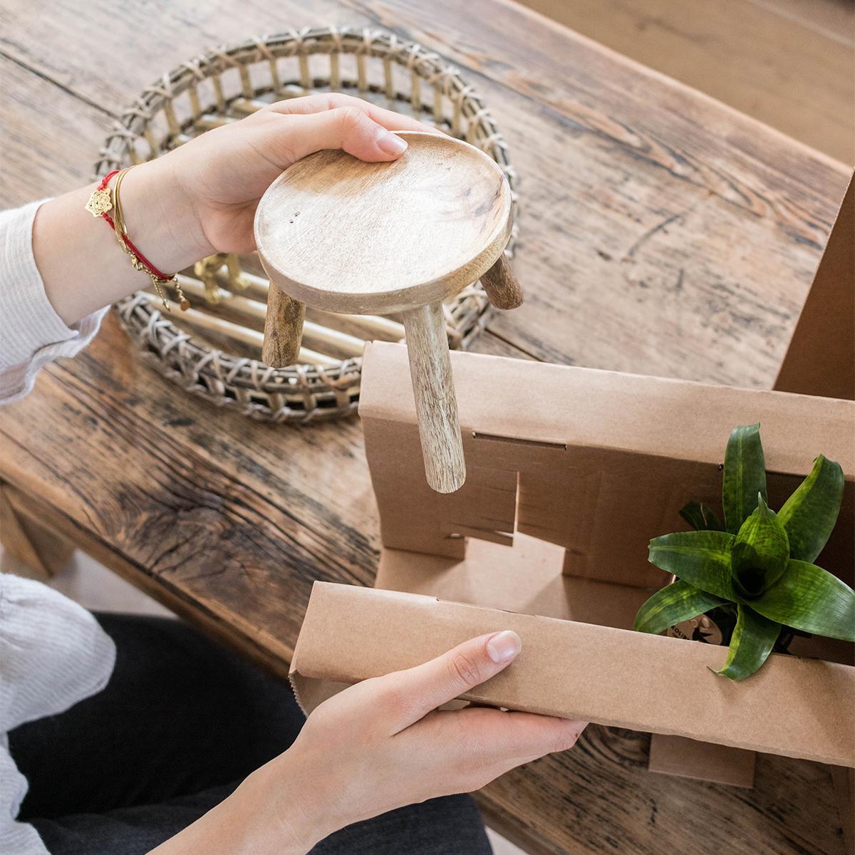 Support pour plantes - Support pour plantes en bois Ø12cm