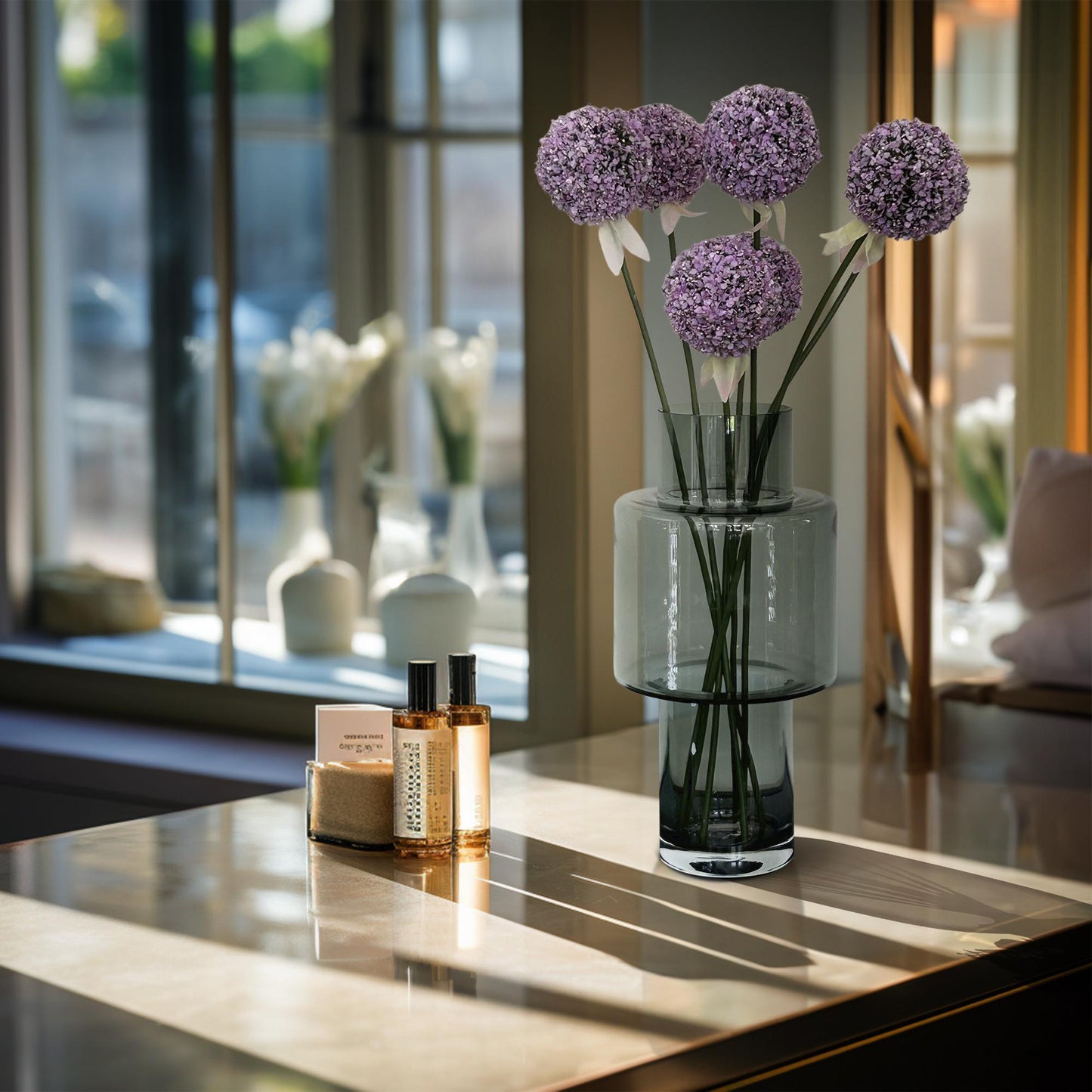 Kunstbloemen Allium Flower (Paars)
