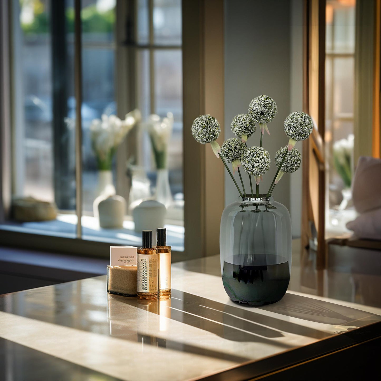 Kunstbloemen Allium Flower (Wit)
