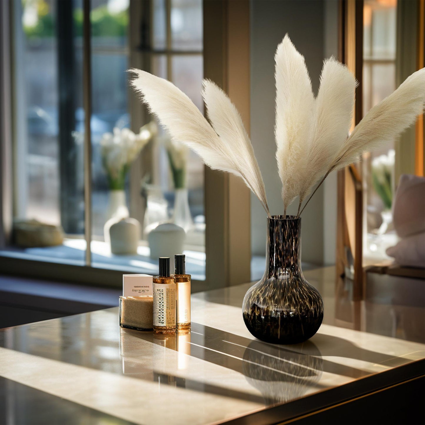 Kunstbloemen Pampas Plumes (Crème)