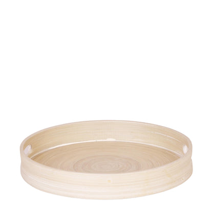 Hummingbird Home | Plateau décoratif - Plateau rond en bambou uni Ø30cm