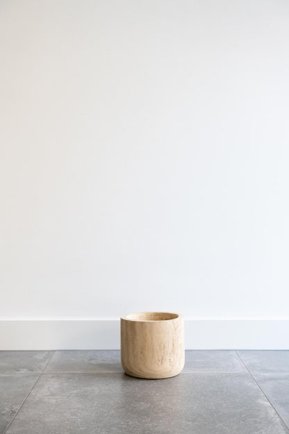 Pot - Hout lichtbruin - Pia pot - S - H17 W19