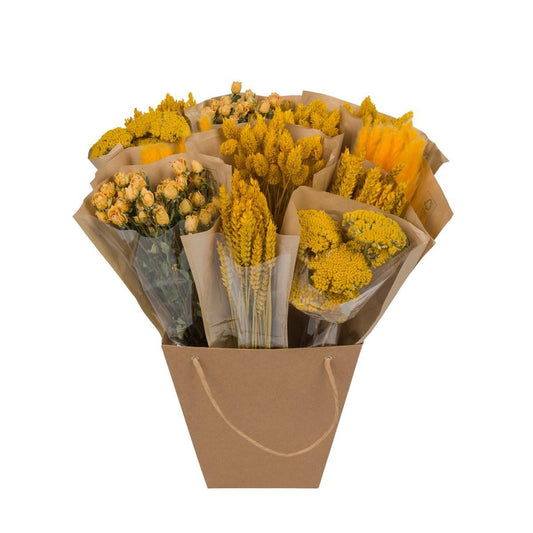 Droogbloemen - Dried Mono Mix - Yellow - 50cm