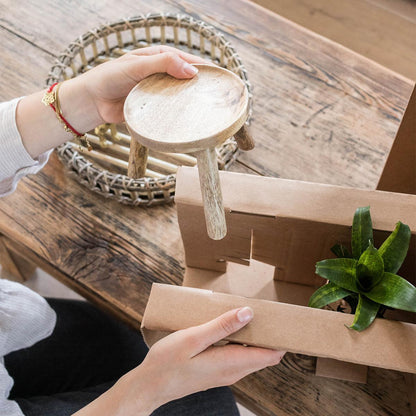 Plantenstandaard - Houten planten verhoging Ø12cm